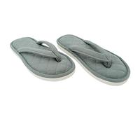 Ofoot Frauen Cosy Cotton Spa Tanga Flip Flops Hausschuhe, feuchtigkeitstransportierende Open Toe Slip On Dick Memory Foam Indoor-Schuhe Grün