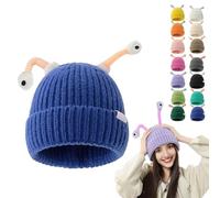 Oforest Winter Parent-Child Cute Glowing Little Monster Knit Hat, Cute Little Monster LED Knit Beanie, Warm Wool hat