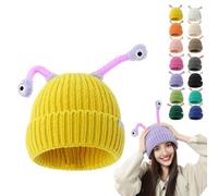 Oforest Winter Parent-Child Cute Glowing Little Monster Knit Hat, Cute Little Monster LED Knit Beanie, Warm Wool hat