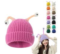 Oforest Winter Parent-Child Cute Glowing Little Monster Knit Hat, Cute Little Monster LED Knit Beanie, Warm Wool hat
