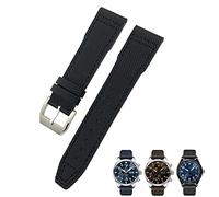 OFWAX 20 mm / 21 mm Nylon-Leder-Uhrenarmband, für IWC Portofino Big Pilot IW3293 Mark 18 Serie, für TAG Heuer Leder-Nylon-Uhrenarmband, für Tissot Watch Upgrade-Ersatzarmband, 21 mm