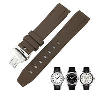 OFWAX Gummi-Uhrenarmband für Tissot 1853 Lelocle PRC200 Rolex Submariner Hamilton Omega wasserdichtes Uhrenarmband, 19 mm / 20 mm, 20mm, Azetat, Kein Edelstein