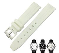 OFWAX Gummi-Uhrenarmband für Tissot 1853 Lelocle PRC200 Rolex Submariner Hamilton Omega wasserdichtes Uhrenarmband, 19 mm / 20 mm, 19mm, Azetat, Kein Edelstein