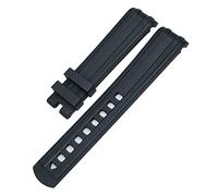 OFWAX Uhrenarmband aus Gummi, 19 mm, 20 mm, 21 mm, gebogenes Ende, passend für Omega Speedmaster Moon Watch, Seamaster 300 AT150, weiches Armband, 20mm, Azetat, Kein Edelstein