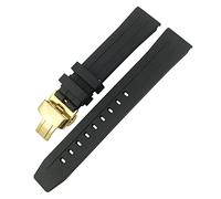 OFWAX Uhrenarmband für Tissot 1853 Seastar T120 T114, Gummi, Sport, Tauchen, Schwarz / Blau, weiches Uhrenarmband aus Silikongummi, 19 mm, 20 mm, 19mm, Azetat, Kein Edelstein
