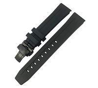 OFWAX Uhrenarmband für Tissot 1853 Seastar T120 T114, Gummi, Sport, Tauchen, Schwarz / Blau, weiches Uhrenarmband aus Silikongummi, 19 mm, 20 mm, 20mm, Azetat, Kein Edelstein