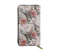 OGNOT Clutch-Geldbörse mit Leopardenmuster, großes Fassungsvermögen, Leder, Damen, Kartenhalter, Herren und Damen, Leder-Clutch-Geldbörse, Flower Paris Eiffelturm, Einheitsgröße, Classic