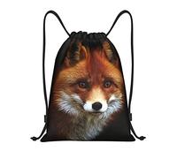 OGNOT FOX bedruckter Rucksack mit Kordelzug, wasserabweisend, Sporttasche, Turnbeutel, für Herren und Damen, fuchs, Medium