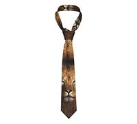 OGNOT Krawatte mit Leopardenmuster, lustige Krawatten für Männer, ideal für Hochzeiten, Bräutigam, Trauzeugen, Missionen, Tänze, Weihnachtsgeschenke, Afrikanischer Löwe, EinheitsgröÃŸe