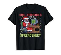 Oh, das erfordert einen Spreadsheet-Weihnachtspullover T-Shirt, Herren, Schwarz, 6XL