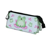 Oh My Pop Froggy-Dreifach Federmäppchen, Türkis, 23 x 11 cm