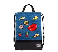 Oh My Pop! Patches-Storm Turnbeutel mit Griffen, Dunkelblau