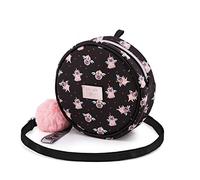 Oh My Pop! Pug-Runde Schultertasche, Schwarz