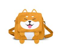 Oh My Pop Shiba-Kawaii Wandelbare Tasche-Rucksack, Gelb, 24 x 22 cm