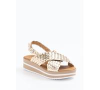 Oh!My Sandals Keilsandalette in gelb in Größe: 41 für Damen