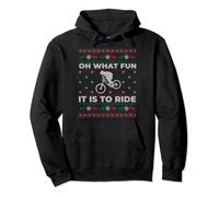 Oh What Fun It Is To Ride Bicycle Ugly Christmas Sweater Pullover Hoodie