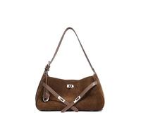 OHERUWKLS Damen Wildleder Umhängetasche Y2K Crossbody Mode Herbst Und Winter Mit Reißverschluss Geldbörse,Braun