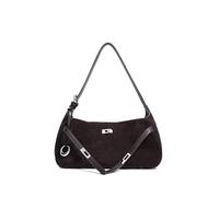OHERUWKLS Damen Wildleder Umhängetasche Y2K Crossbody Mode Herbst Und Winter Mit Reißverschluss Geldbörse,Kaffee