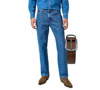 OHN24 Bundle Wrangler 13MWZ Cowboy Cut Jeans Rodeo inkl. Gürtel (Stonewashed + Brauner Gürtel, W40/L34)