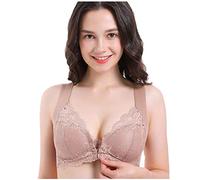 Ohne Bügel Push Up BH Mit Vorderverschluss Sexy BH Mit Frontverschluss Für Frauen, Übergröße, Komfort, Ohne Bügel, Ohne Bügel, Trainieren, Yoga, Sport-BHS, Stretch-Dessous Rosa 6L EU 105B