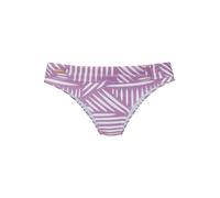 Bikini-Hose LASCANA "Liv", Damen, Gr. 36, N-Gr, flieder bedruckt, Obermaterial: 82% Polyamid, 18% Elasthan. Futter: 100% Polyester, bedruckt, Badehosen Bikini-Hose, Mit goldfarbener Schnalle (82962825