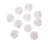 OHPHCALL 100 Stück Weiße Rosenförmige Nähknöpfe aus Kunstharz für Hemden und Mäntel für Selbstgemacht Dekoration und Handwerksbedarf