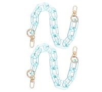 OHPHCALL 2 Stück Acryl Dekoketten 40cm für Tote und Crossbody Tasche mit Praktischem Metall Karabiner und Austauschbarem Schultergurt für Anlässe