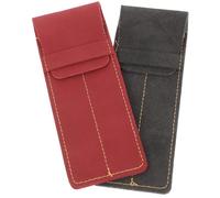 OHPHCALL 2 Stück Pack Leder Stiftetui für Füllfederhalter Tragbare Stifteaufbewahrungstasche aus Pu Leder Elegantes und Kreatives Design für Alltag