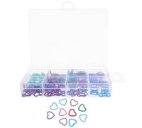 OHPHCALL 240 Stück Herzförmige Maschenmarkierer aus Metall Abnehmbare Häkelringe zum Stricken und Häkeln Robustes Strickzubehör für Präzises Markieren bei Selbstgemacht Projekten