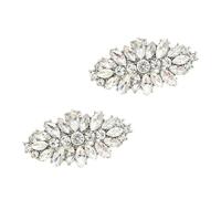 OHPHCALL 2stücke Schuhschnallen Mit Glasdiamant Für Damen Diy Schuh Zubehör Weiß