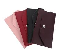 OHPHCALL 4 Stück Flaches Damen Portemonnaie aus Pu mit Sicherem Druckknopfverschluss und Leichtem Design für Alltag und Arbeitspendler