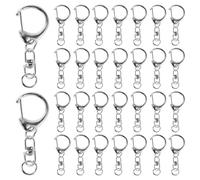 OHPHCALL 50 Stück Drehbare Karabinerhaken aus Legierung Kompakte Schlüsselanhänger Clips mit 360° Drehfunktion Korrosionsbeständige Selbstgemacht Metallverbinder für Schlüssel Taschen