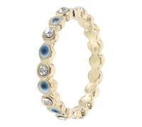 OHPHCALL Edelsteinbesetzter Evil Eye Ring Damen Halloween Schmuck Statement Dämonenauge Fingerring Hypoallergen Einzigartiges Design für Empfindliche Haut und Besondere Anlässe