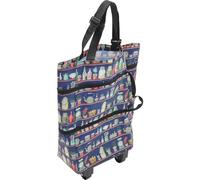 OHPHCALL Faltbarer Einkaufstrolley mit Geräumigem Innenraum aus Canvas und Abs Rollbare Tragetasche für Einkäufe und Täglichen Gebrauch