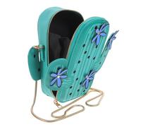 OHPHCALL Kleine Quadratische Damen Schultertasche Kaktus design Modische Mini Crossbody Bag Langlebiges Material Auffällige Farbe für Alltag und Freizeit