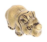OHPHCALL Kreativer Goldfarbene Anhänger Schlüsselanhänger Nashorn Dekorativer aus Messing Sammelbarer Vintage Messingfigur und Selbstgemacht und Schlafzimmerdeko