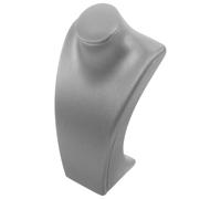 OHPHCALL Schmuckbüste Porträt Schmuckdisplay aus Kunstharz Halskettenhalter mit Hängeaufhängungen Silberfarbener Schmuckständer für Damen Dekoratives Schmuckdisplay für Geschäft und