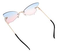 OHPHCALL Sonnenbrille mit Blauem PC Material und Verstärktem Scharnier Lustige Partygläser für Sommer und Draußen Schöne Brille für Jungen und Mädchen