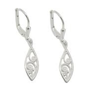 Ohrbrisur Ohrhänger Ohrringe 31x6mm Tropfenform orientalisch Silber 925