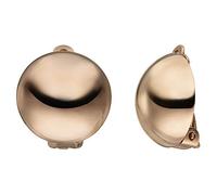 Ohrclips 15,9mm Ohrringe Halbkugel, rund, 925 Silber rotvergoldet Ohrschmuck