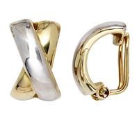 Ohrclips 333 Gold Gelbgold bicolor Ohrringe Clips Goldohrclips