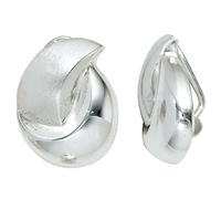 Ohrclips 925 Sterling Silber rhodiniert mattiert Ohrringe Clips
