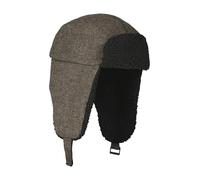 Ohrenmütze LERROS "LERROS Trappermütze, ZigZag-Muster mit Teddyfutter", Herren, braun (dried tobacco), Materialmix, Mützen Ohrenmütze (60205158-0)