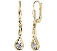 Ohrhänger 333 Gold Gelbgold 2 Zirkonia Ohrringe Boutons Goldohrringe
