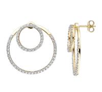 Ohrhänger 375 Gold Gelbgold mit Zirkonia Ohrringe Ohrstecker Goldohrringe