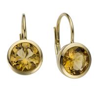 Ohrhänger 585 Gold Gelbgold 2 Citrine orange