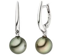 Ohrhänger 585 Gold Weißgold 2 Tahiti Perlen Ohrringe Perlenohrringe