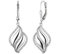 Ohrhänger 925 Sterling Silber 86 Zirkonia Ohrringe Boutons Silberohrringe