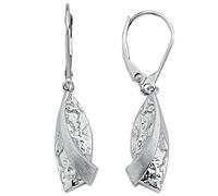 Ohrhänger 925 Sterling Silber gehämmert Ohrringe Boutons Silberohrringe