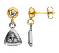 Ohrhänger Edelstahl bicolor beschichtet mit Swarovski Elements
